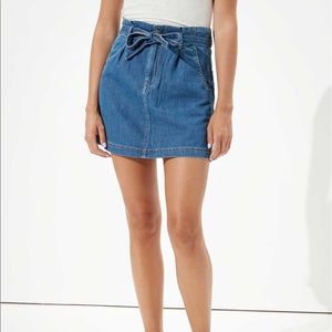 NWT AEO Super High Waisted A-Line Skirt Tie-Front